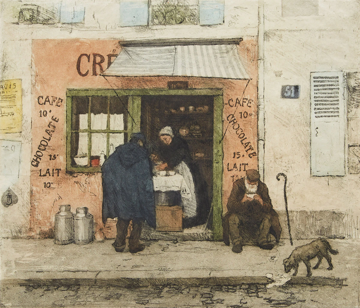 Tavik František  Šimon, Creamarie, aquatint