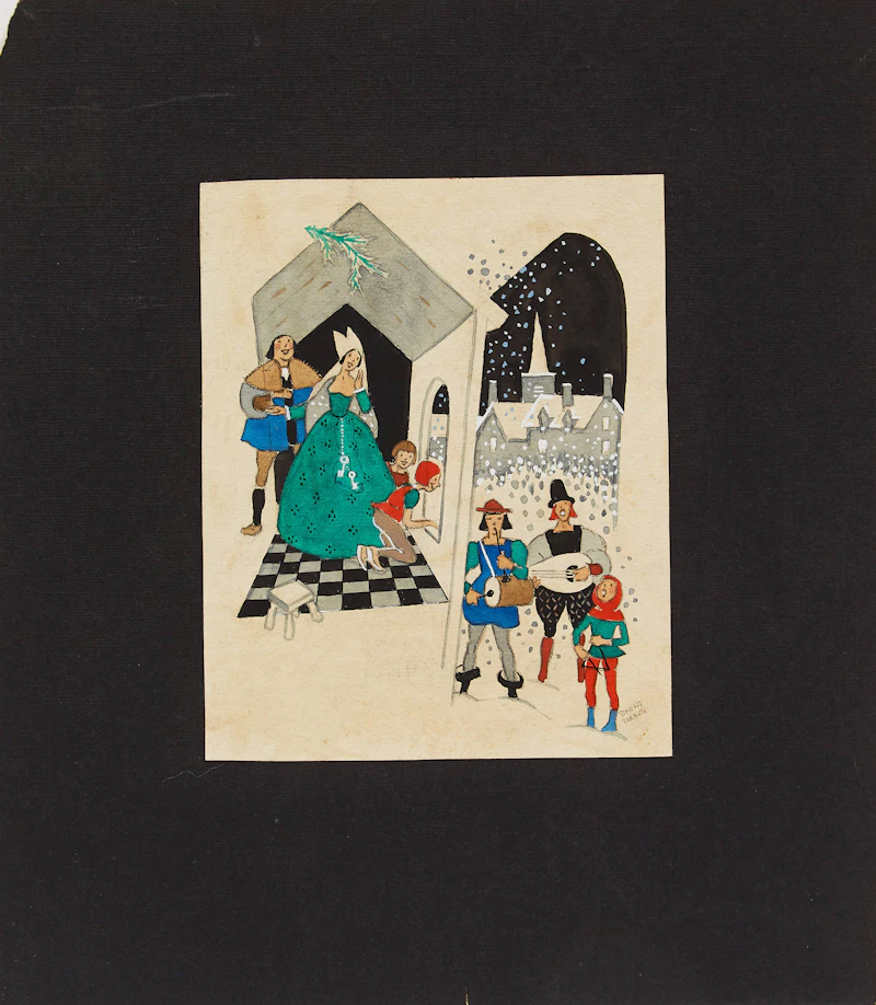 Stanley Francis Turner, Fifteen Christmas cards; Four holiday studies; Two prints, various media - view 2
