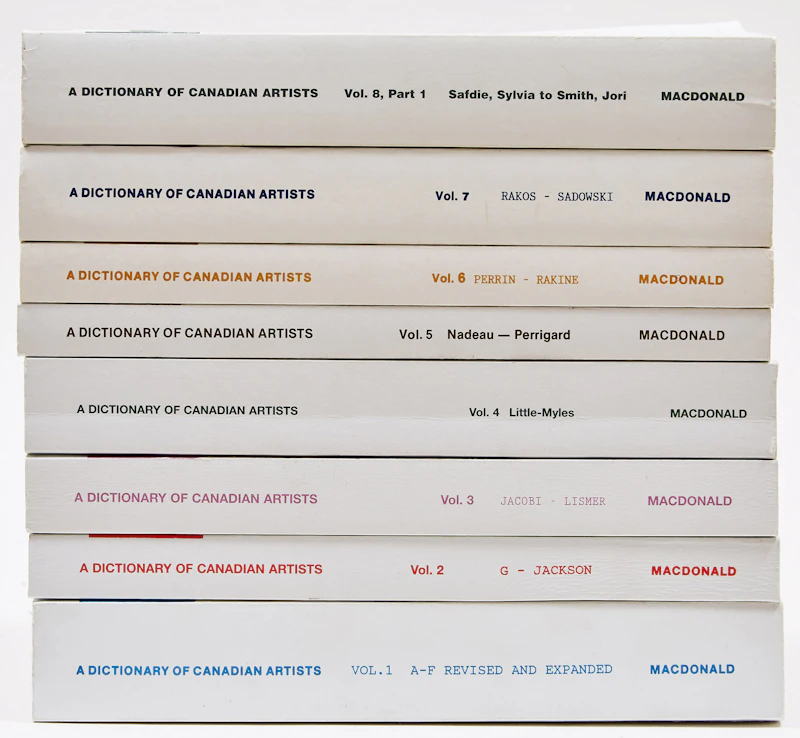 Books and Reference, A Dictionary of Canadian Artists Vol. 1-8 Part 1, 8 books