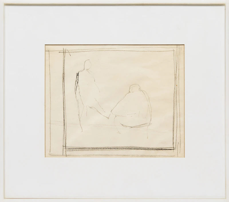 Richard Ciccimarra, Standing Figure and Fallen Figure; Walking Figure and Seated Figure, two drawings - view 5