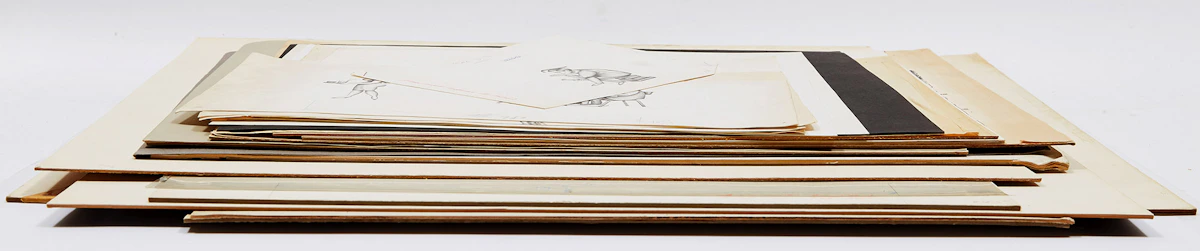 Various Artists, Nineteen Drawings and Illustrations , watercolour; pen & ink; graphite, circa 1960s