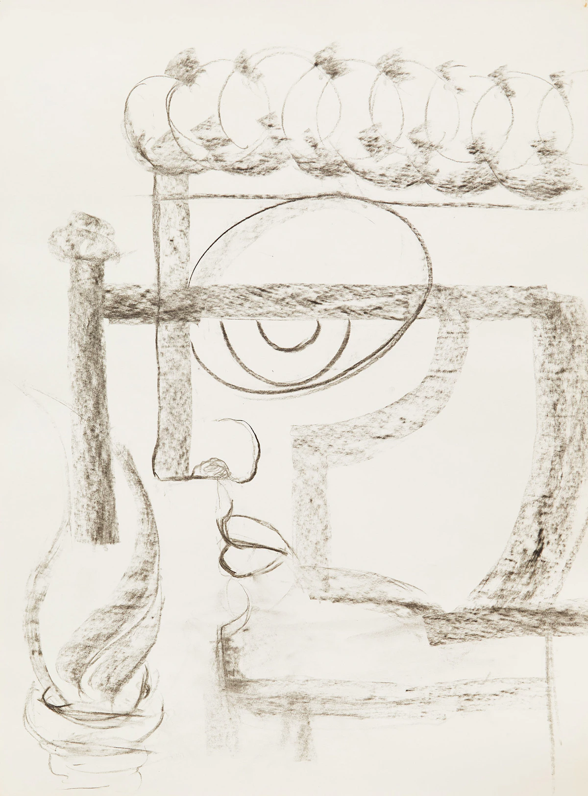 Gerald Milne Moses, Thirty Abstract Figures and Faces, charcoal; graphite on paper, 1959-1961