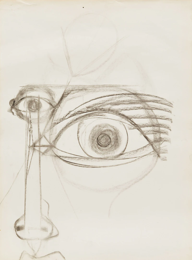 Gerald Milne Moses, Thirty Abstract Figures and Faces, charcoal; graphite on paper, 1959-1961 - view 7
