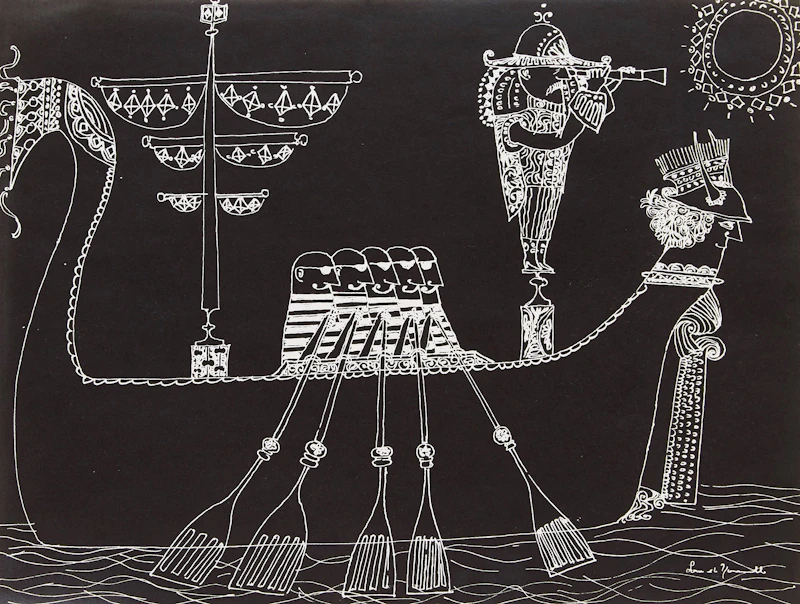Louis de Niverville, Selection of Drawings and Prints, six pen and ink drawings; seven prints - view 4