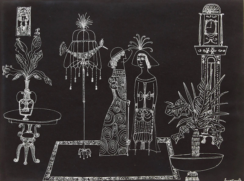 Louis de Niverville, Selection of Drawings and Prints, six pen and ink drawings; seven prints - view 5