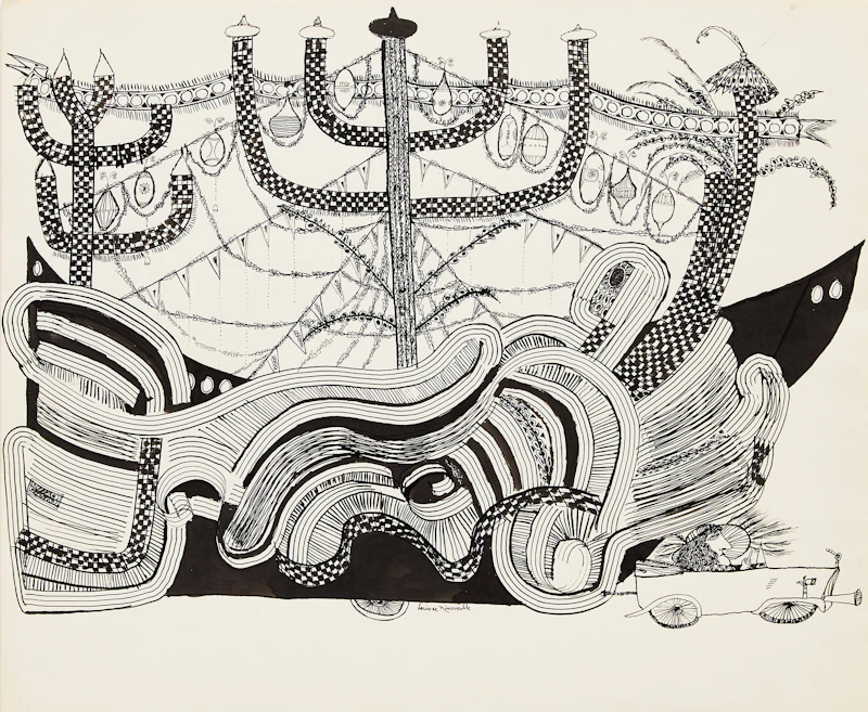 Louis de Niverville, Selection of Drawings and Prints, six pen and ink drawings; seven prints - view 9