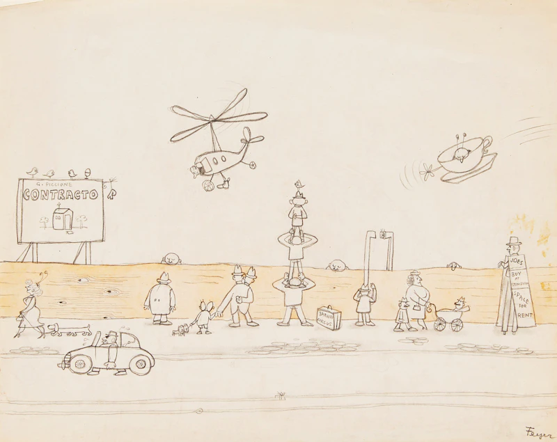 George Feyer, Sixteen Illustrations and Cartoons, mixed media, circa 1960s - view 10