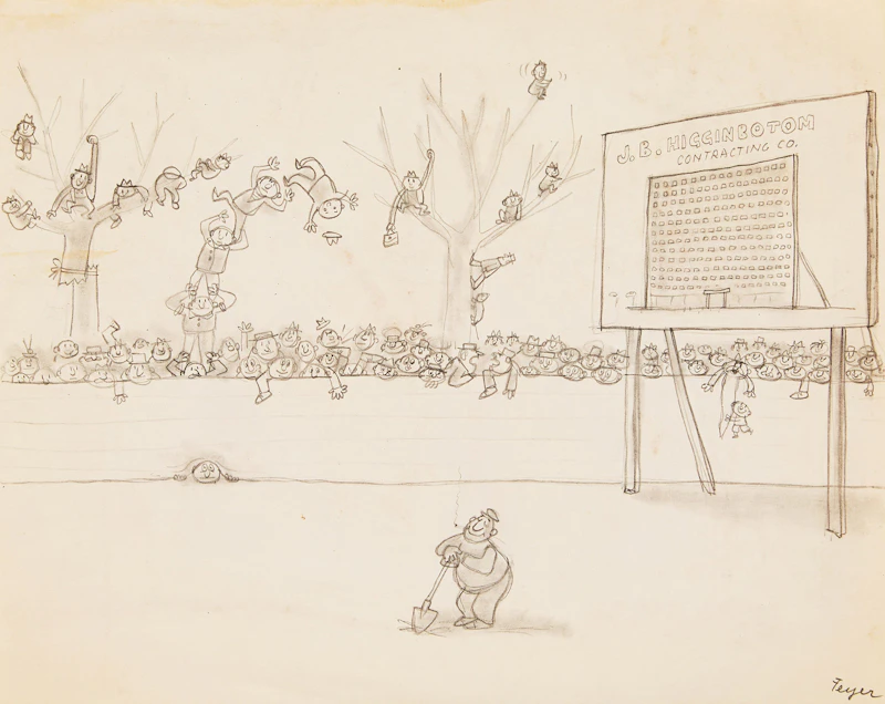George Feyer, Sixteen Illustrations and Cartoons, mixed media, circa 1960s - view 12
