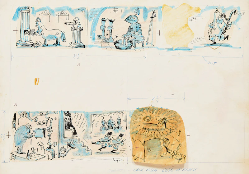 George Feyer, Sixteen Illustrations and Cartoons, mixed media, circa 1960s - view 13