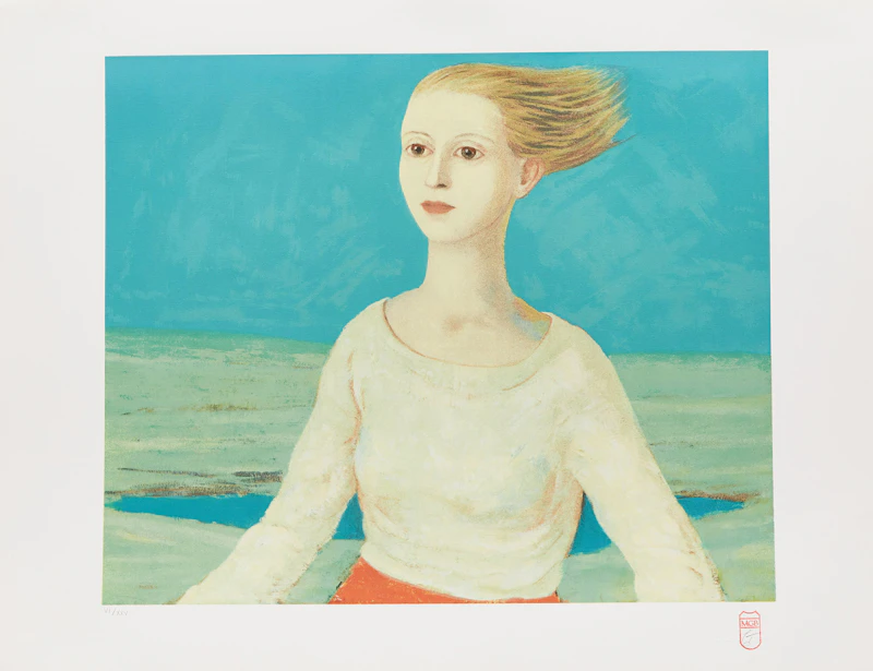 Miller Gore Brittain, Head in the Wind; Leaving the Clothing Depot, two colour lithographs - view 2