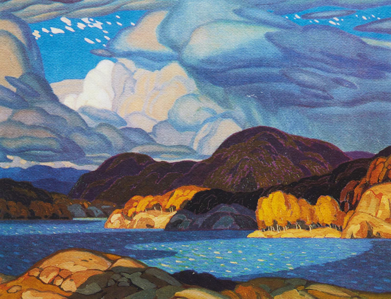 Alfred Joseph Casson, October Sky, colour serigraph