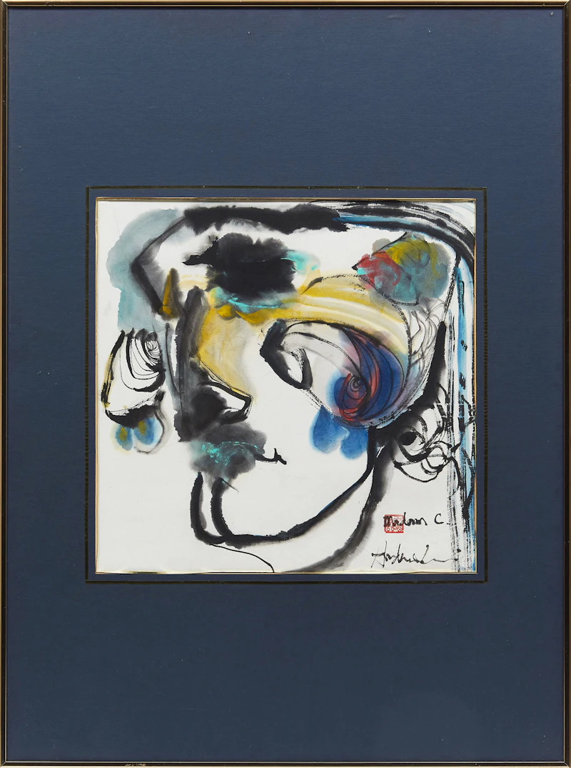 Andrew Hahn, Madam C., mixed media on paper - view 2