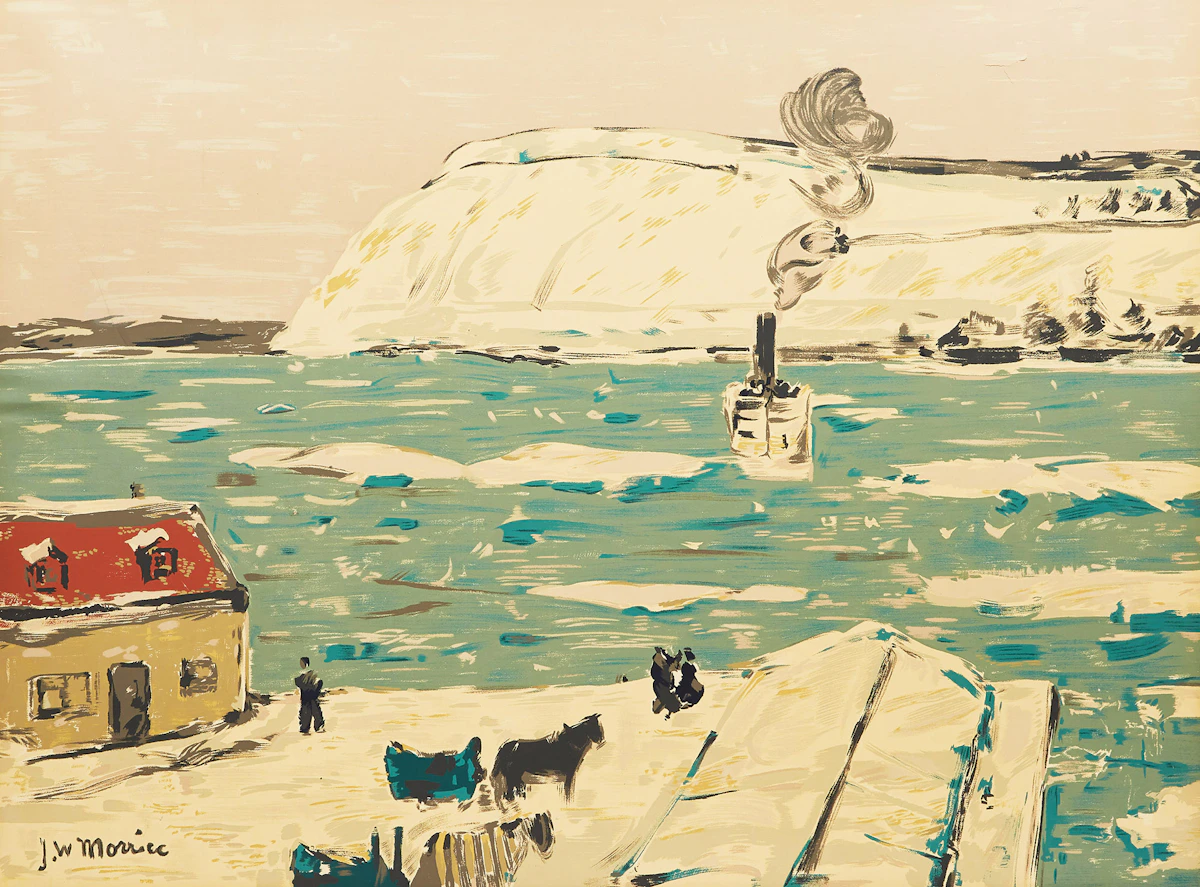 James Wilson Morrice, The Ferry, Quebec , sampson-matthews silkscreen