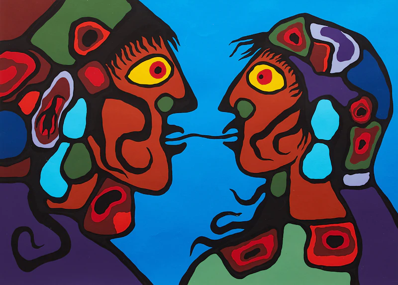 Norval Morrisseau, Look Within Ourselves, colour serigraph