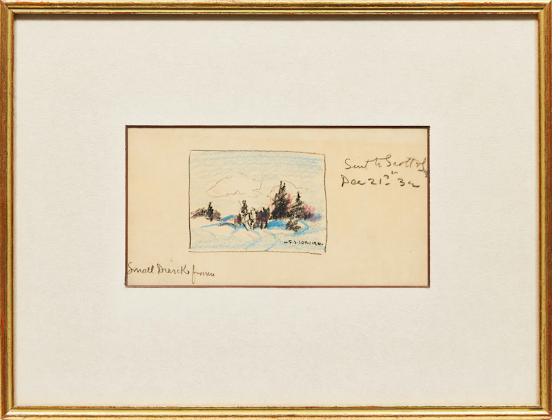 Frederick Simpson Coburn, Logging, Eastern Townships, crayon on paper, 1932 - view 2