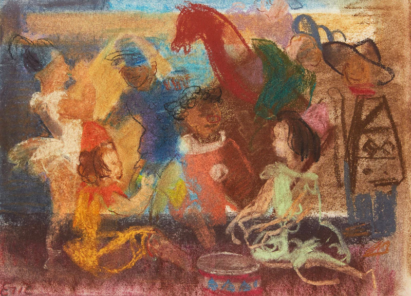 Lillian Freiman, Circus Scene, pastel - view 1