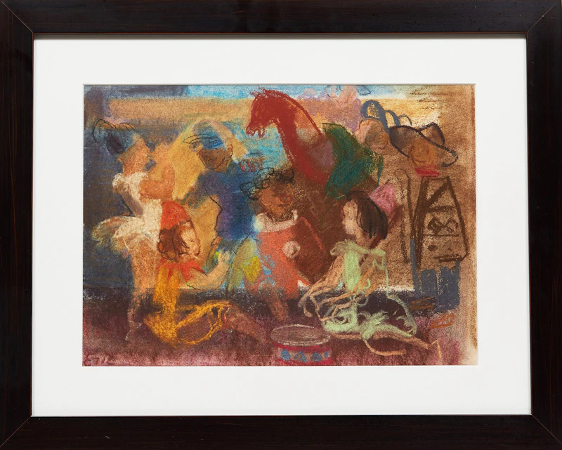 Lillian Freiman, Circus Scene, pastel - view 2