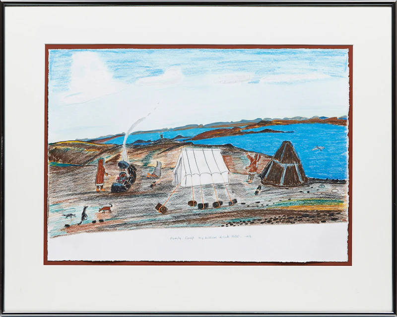 William Noah, Family Camp, coloured pencil, 1990 - view 2