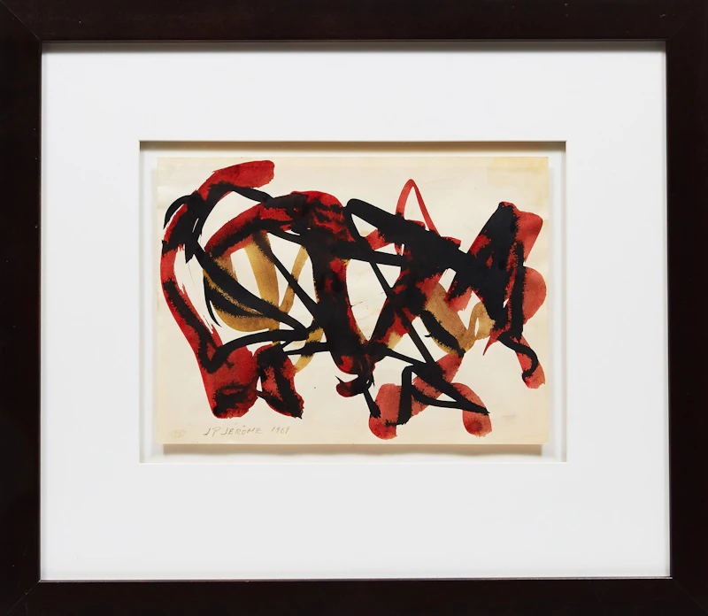 Jean-Paul Jérôme, Abstraction, ink and watercolour, 1969 - view 2