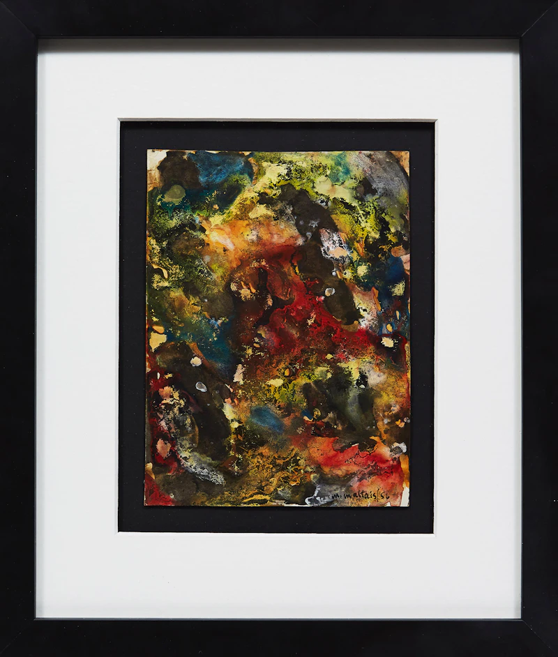 Marcella Maltais, Abstraction, ink and watercolour, 1956 - view 2