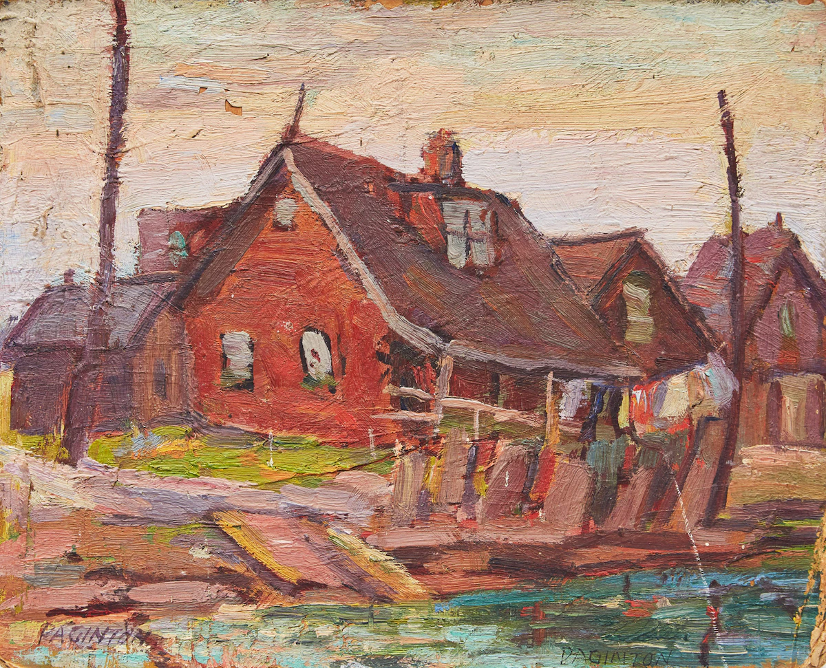 George Paginton, Evening Time, oil on board, 1928