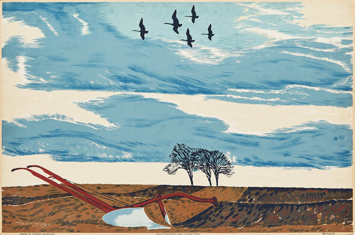 Thoreau MacDonald, The Plow, sampson-matthews silkscreen
