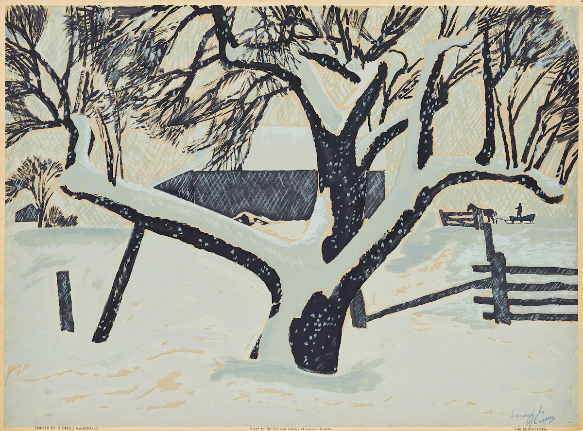 Thoreau MacDonald, The Snowstorm, sampson-matthews silkscreen
