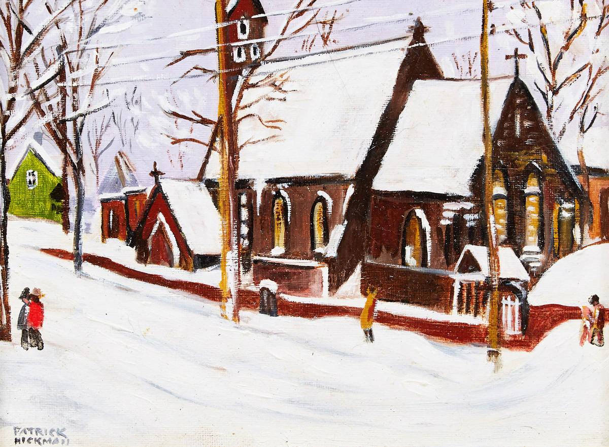 Patrick M. Hickman, St. Annes Fredericton, New Brunswick; Humber River, pair of oils on board