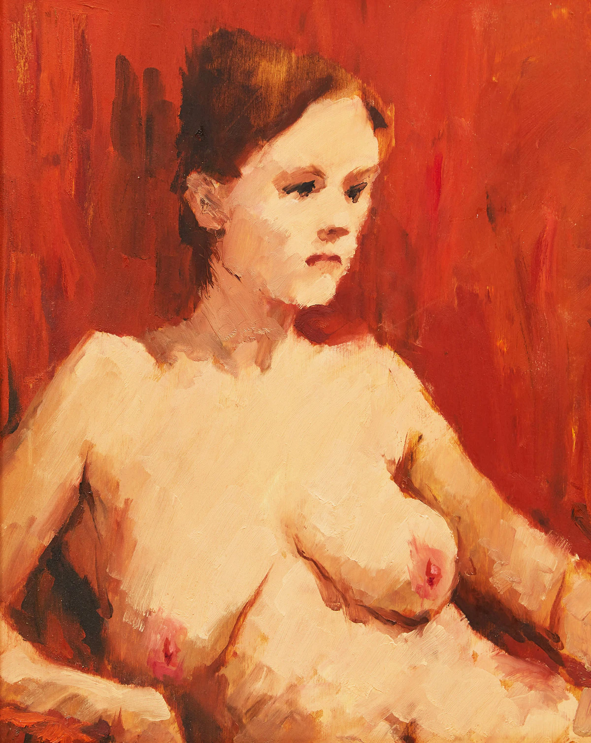 Nelson C. Smith, Nude, oil on board