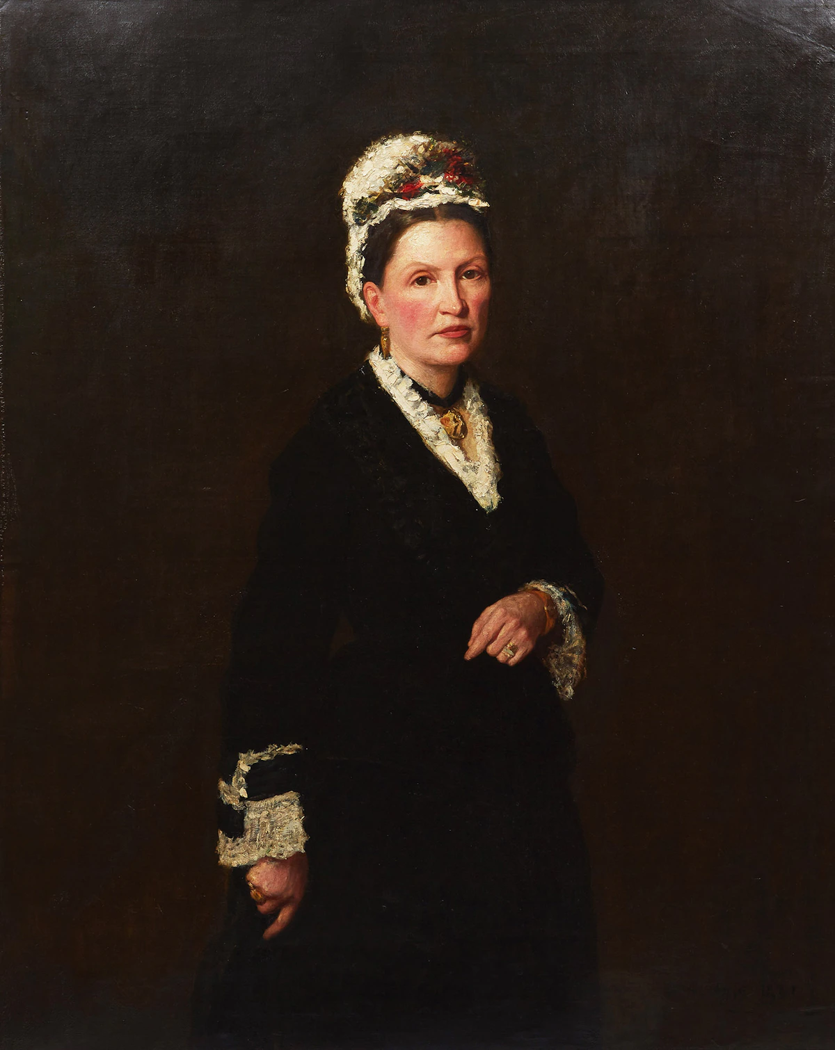 William Baxter Collier Fyfe, Portrait of a Lady, oil on canvas, 1881
