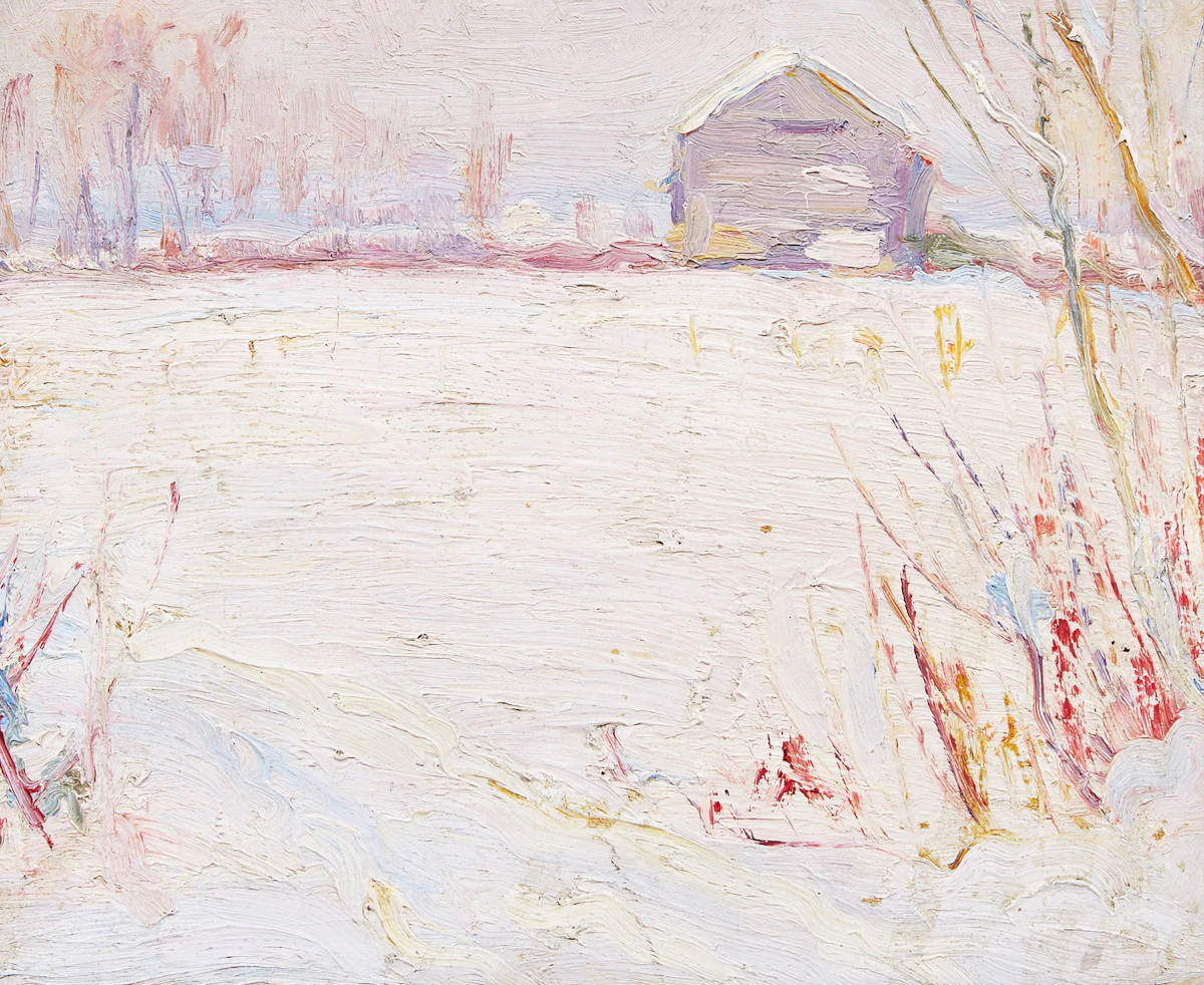 Manly Edward MacDonald, Frosty Day, Deseronto, oil on board, 1917