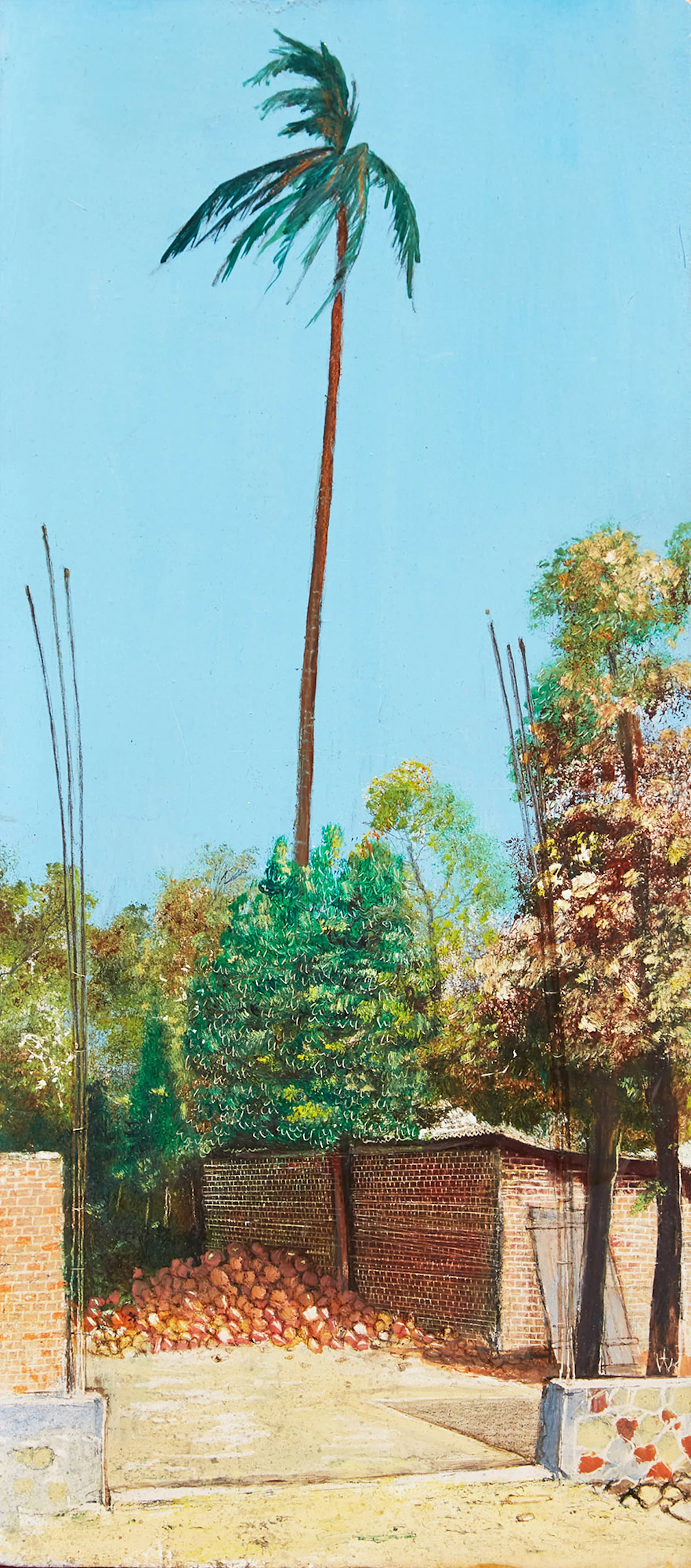 William Kurelek, Mexican Coconut Factory, mixed media on board, 1976