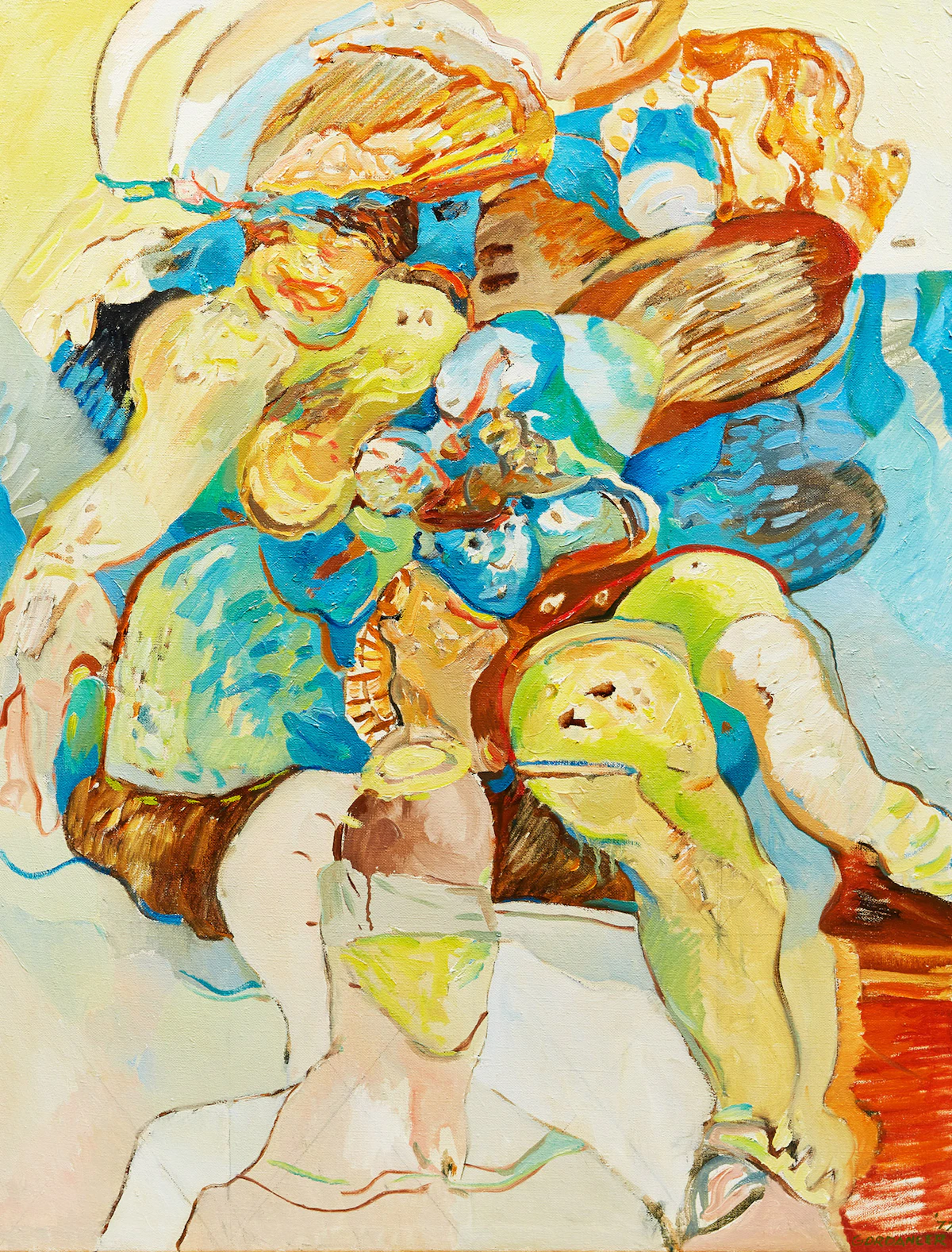 James Gordaneer, Clown Alley, oil on canvas, 1977