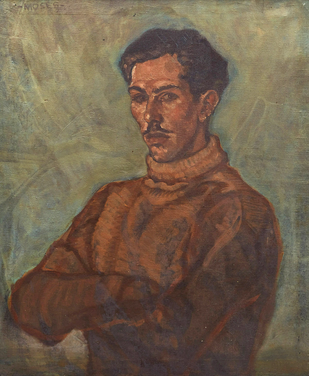 Gerald Milne Moses, Portrait of a Man; Five Portrait Studies, six oil paintings