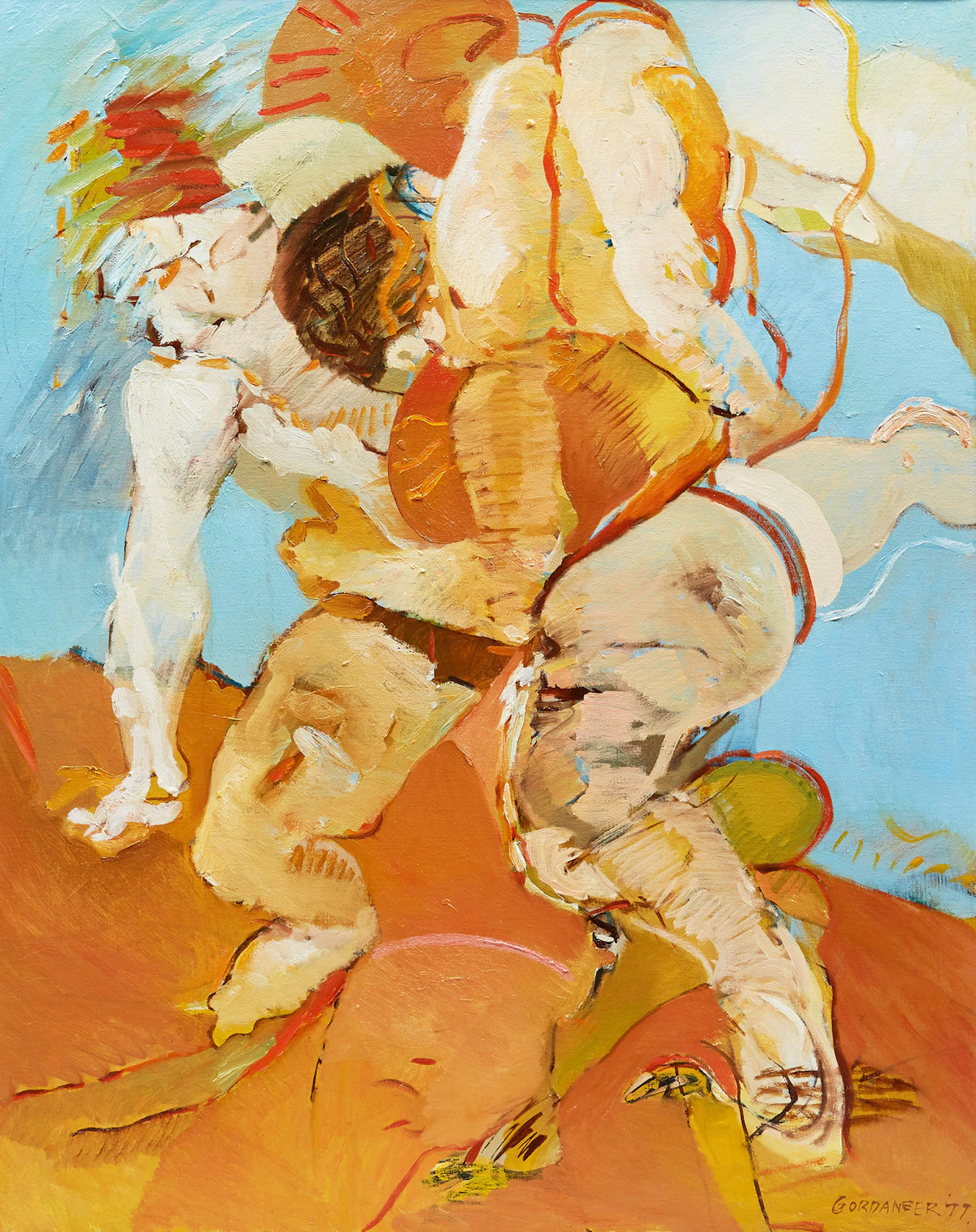 James Gordaneer, Sumo II, oil on canvas, 1977