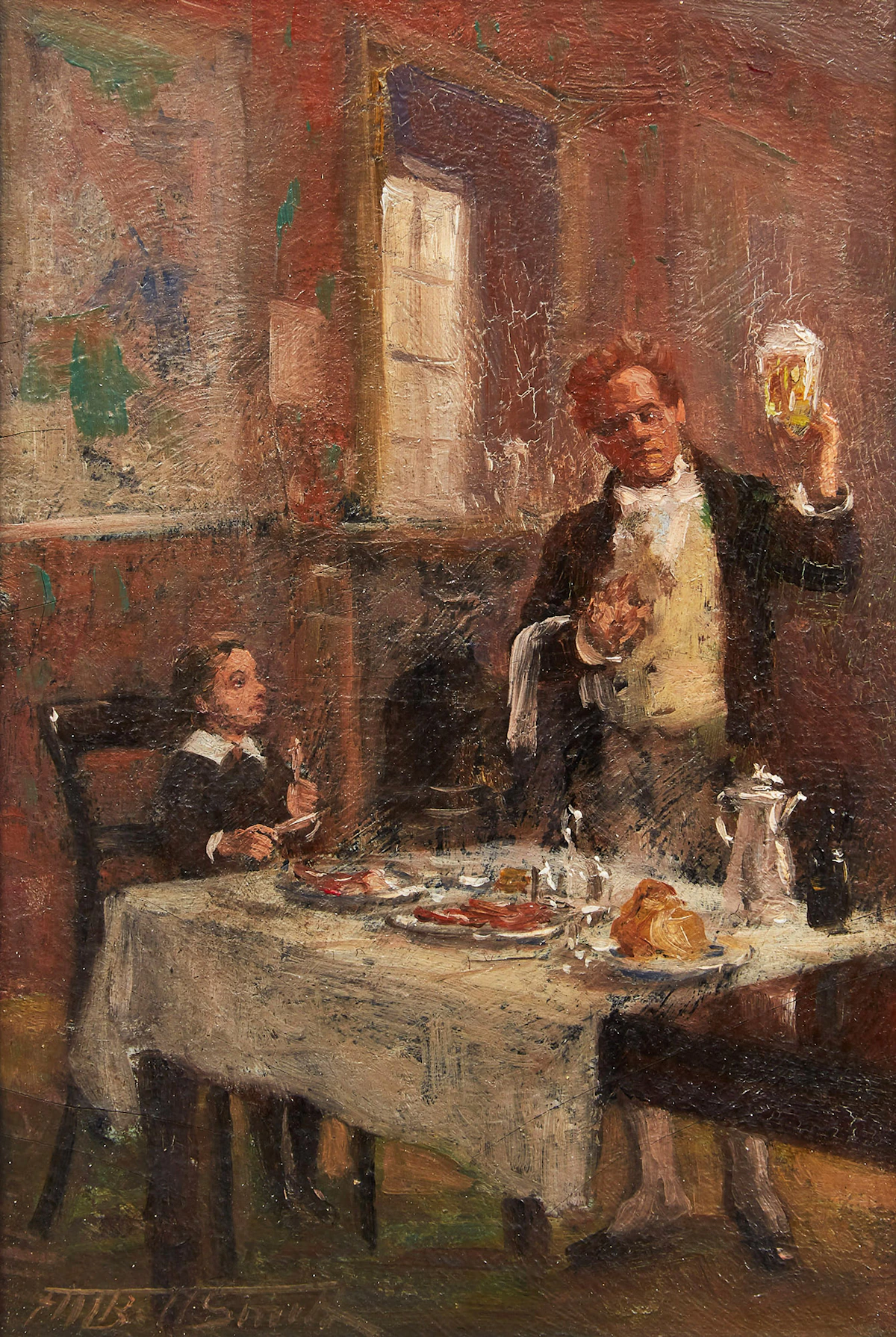 Frederic Marlett Bell-Smith, The Personal History of David Copperfield, Dickens, oil on board, 1916