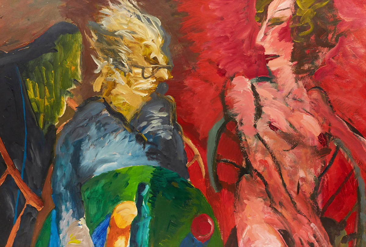 Robert Markle, Conversation Series: Patrick Watson, acrylic on board, 1988