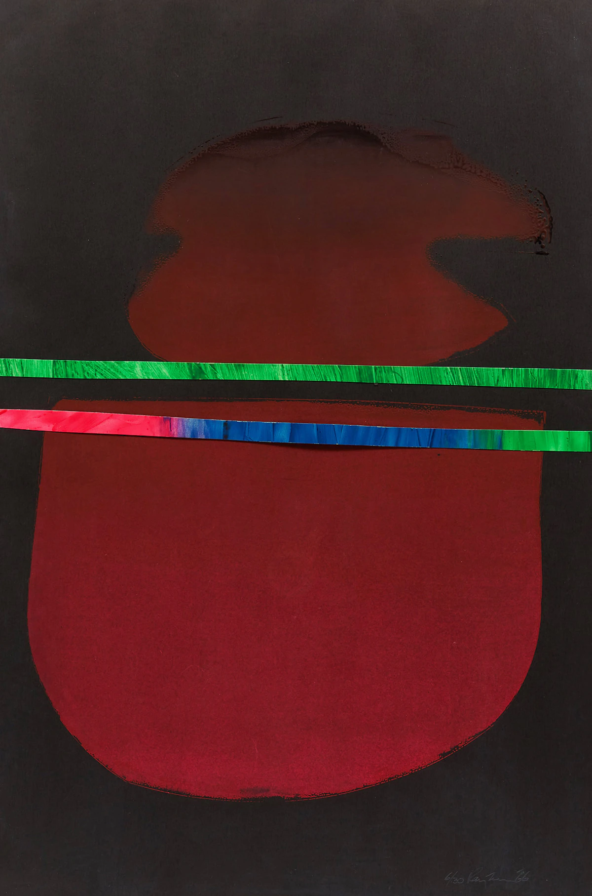 Gordon Rayner, Untitled , mixed media print, 1966
