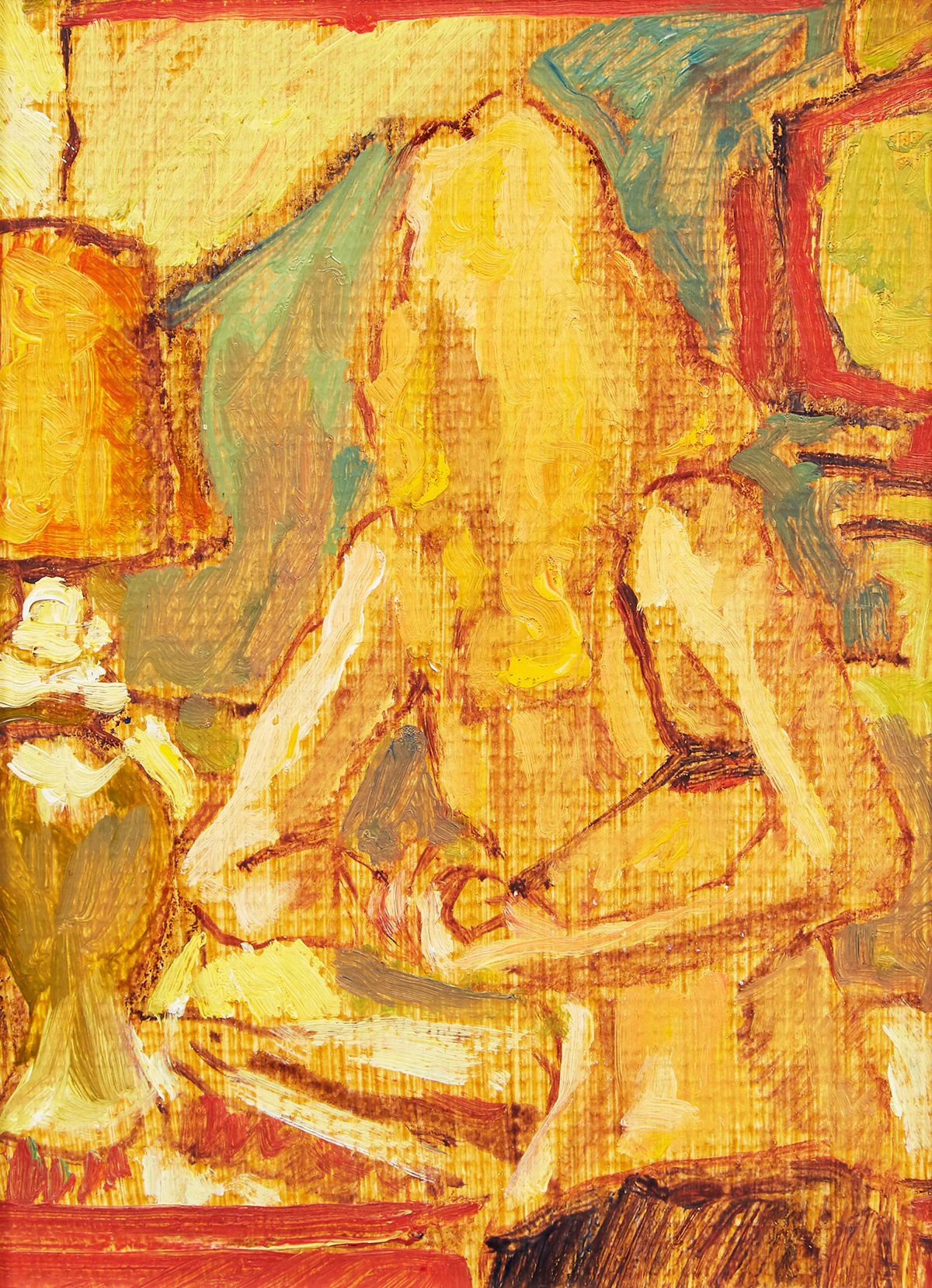 Robert Francis Michael McInnis, Motel in Calgary, oil on board, 1989