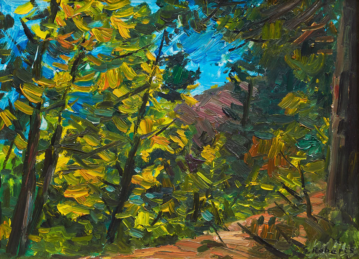 William Goodridge Roberts, Autumn Landscape, oil on board