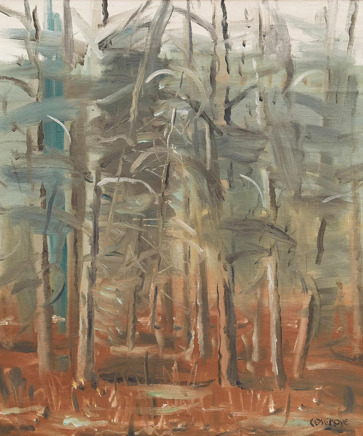 Stanley Morel Cosgrove, Les arbres, oil on canvas