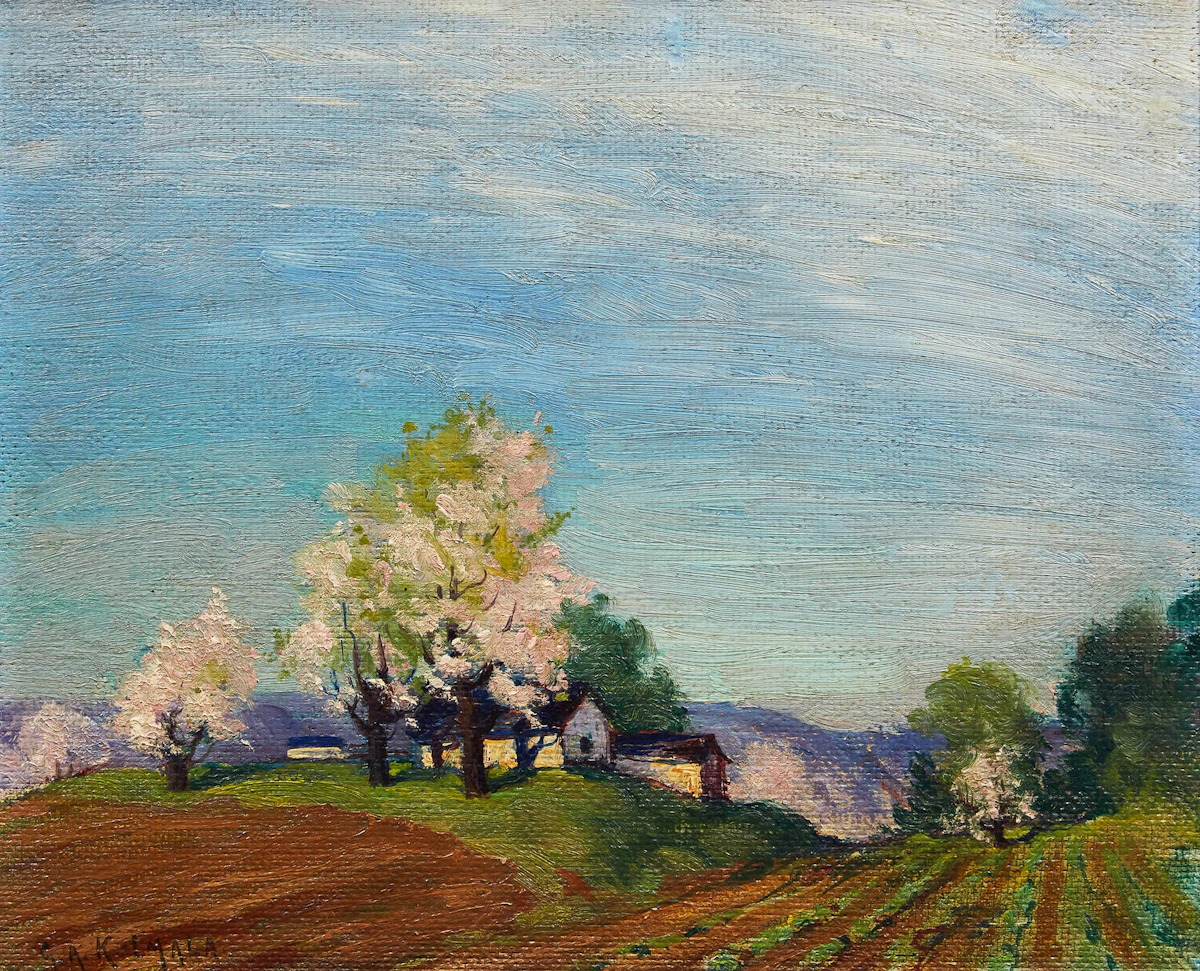 George Arthur Kulmala, Blossom Time, oil on board