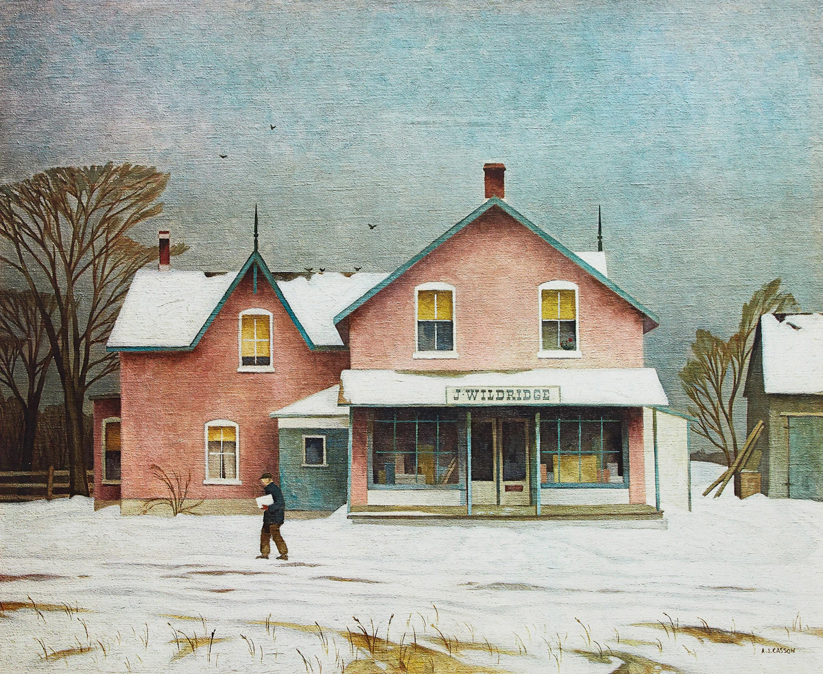 Alfred Joseph Casson, Grey March Day, colour serigraph
