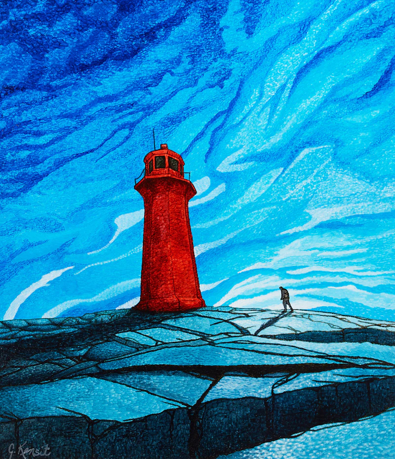 Landscape with Lighthouse by Gregory Kensit