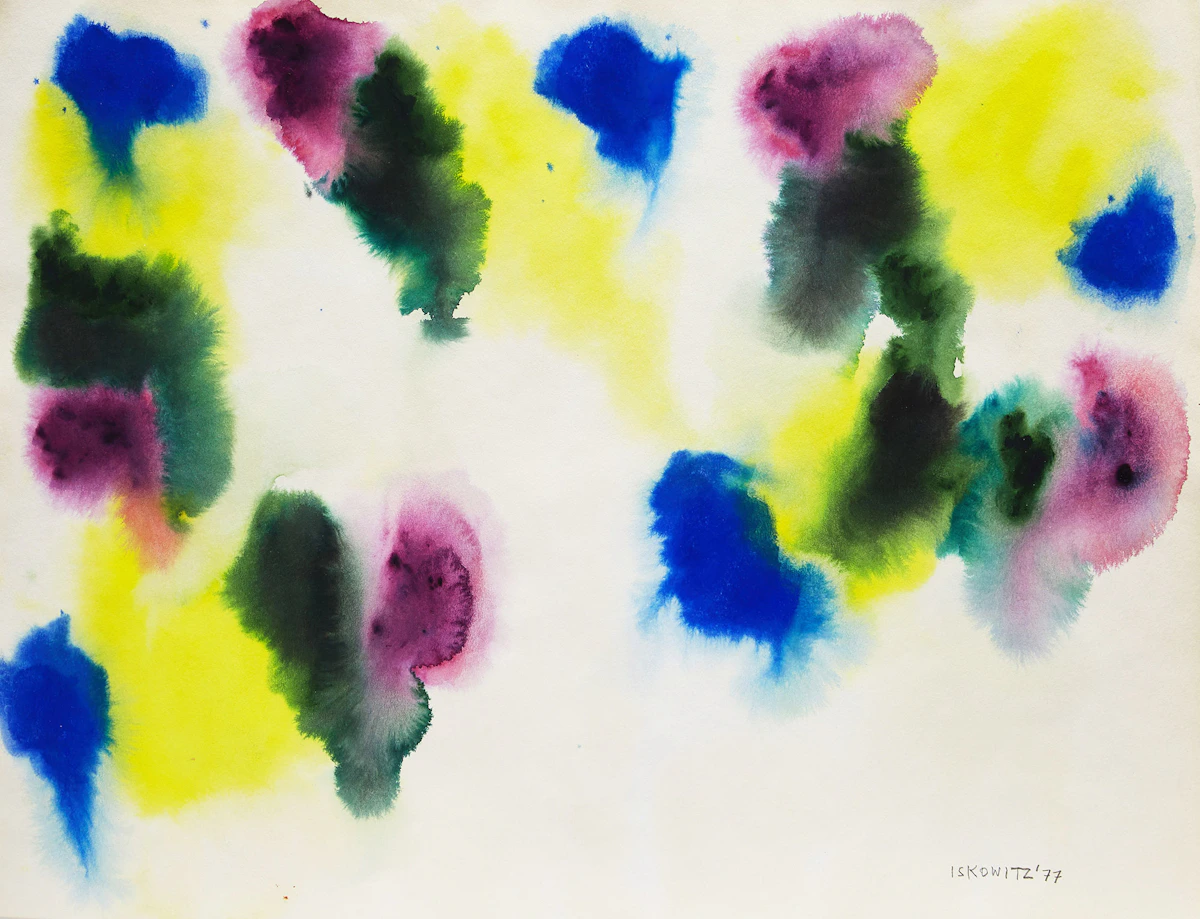 Gershon Iskowitz, Untitled Abstraction, watercolour, 1977