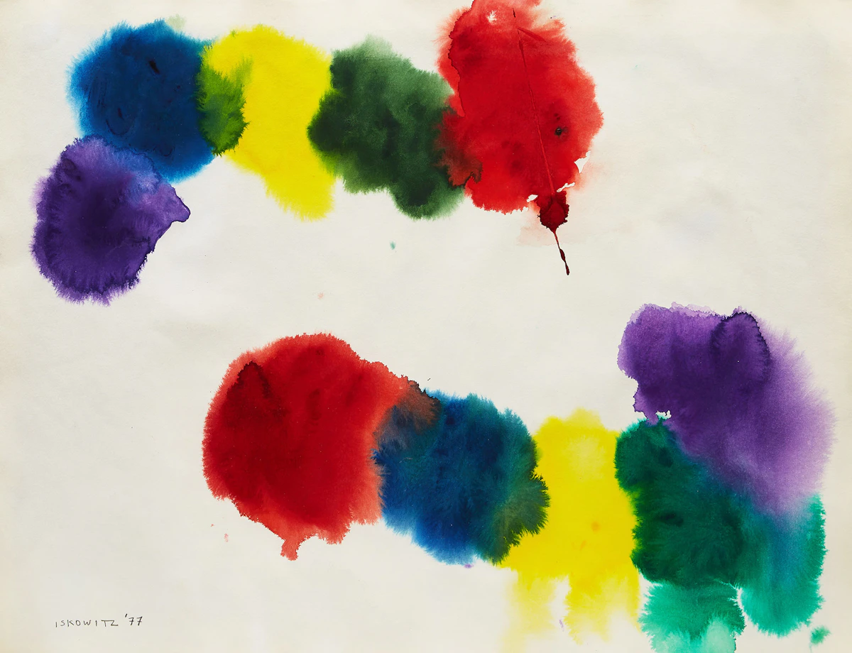 Gershon Iskowitz, Untitled Abstraction, watercolour, 1977