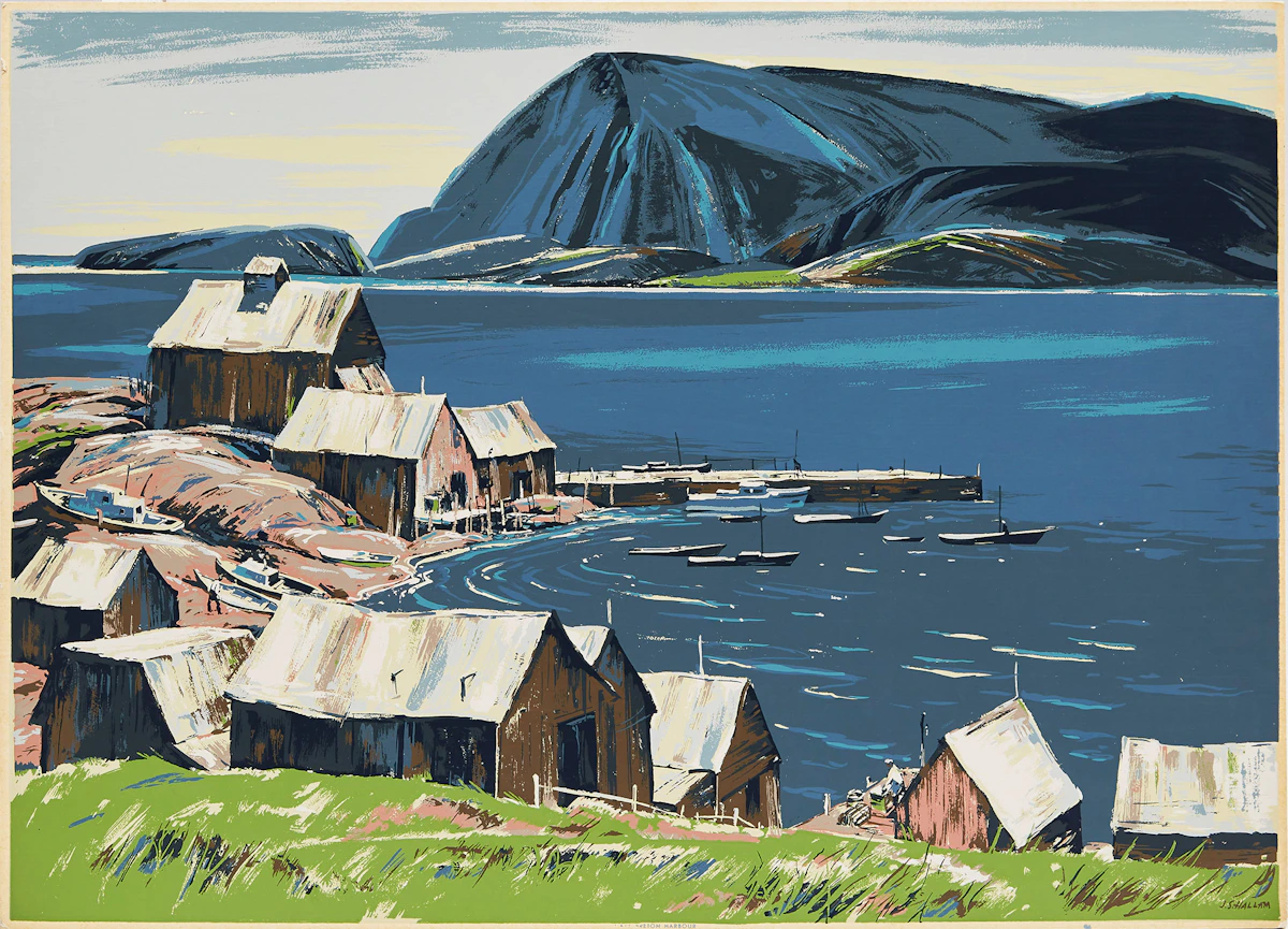 Joseph Sidney Hallam, Cape Breton Harbour, sampson-matthews silkscreen