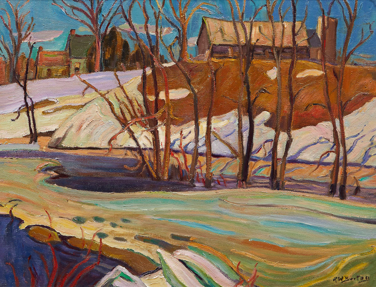 Ralph Wallace Burton, Spring Creek, Lanark County, Ont, oil on canvas, 1970