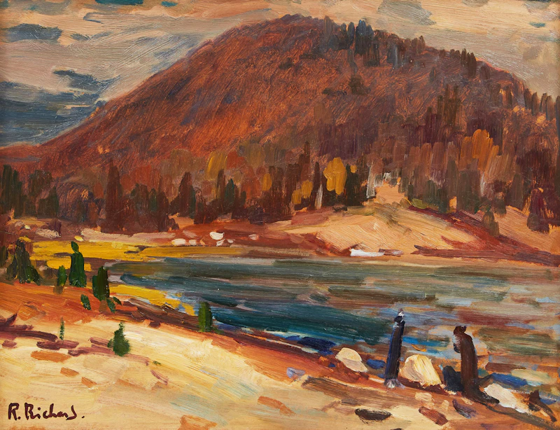 René Richard, Trappers, Ungava, oil on board