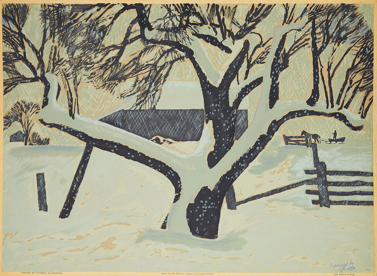 Thoreau MacDonald, The Snowstorm, sampson-matthews silkscreen
